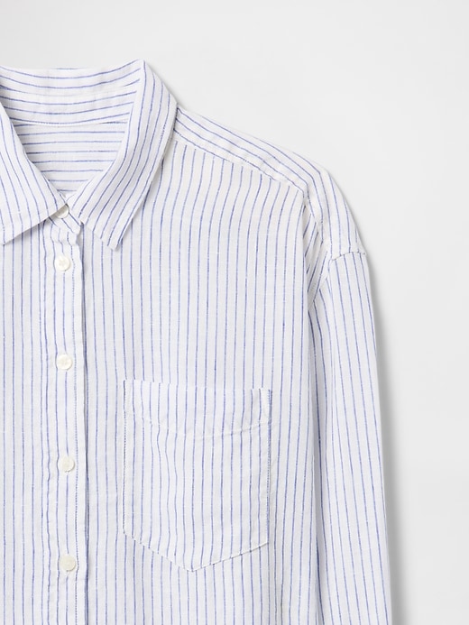 Image number 4 showing, 100% Linen Oversized Shirt