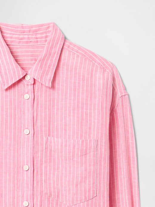 100% Linen Oversized Shirt | Gap