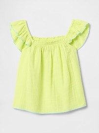 Baby & Toddler Denim Ruffle Top