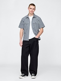 Poplin Full-Zip Pocket Shirt
