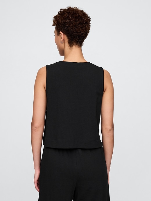 Image number 2 showing, Heavyweight Organic Cotton Cropped Shell Tank Top