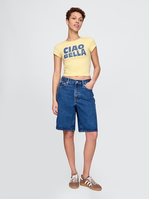 Image number 3 showing, Cropped Graphic T-Shirt