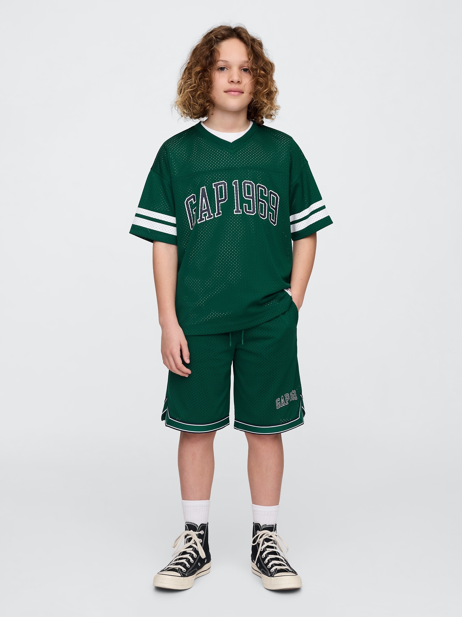 Kids GapFit 8.5" Mesh Pull-On Shorts