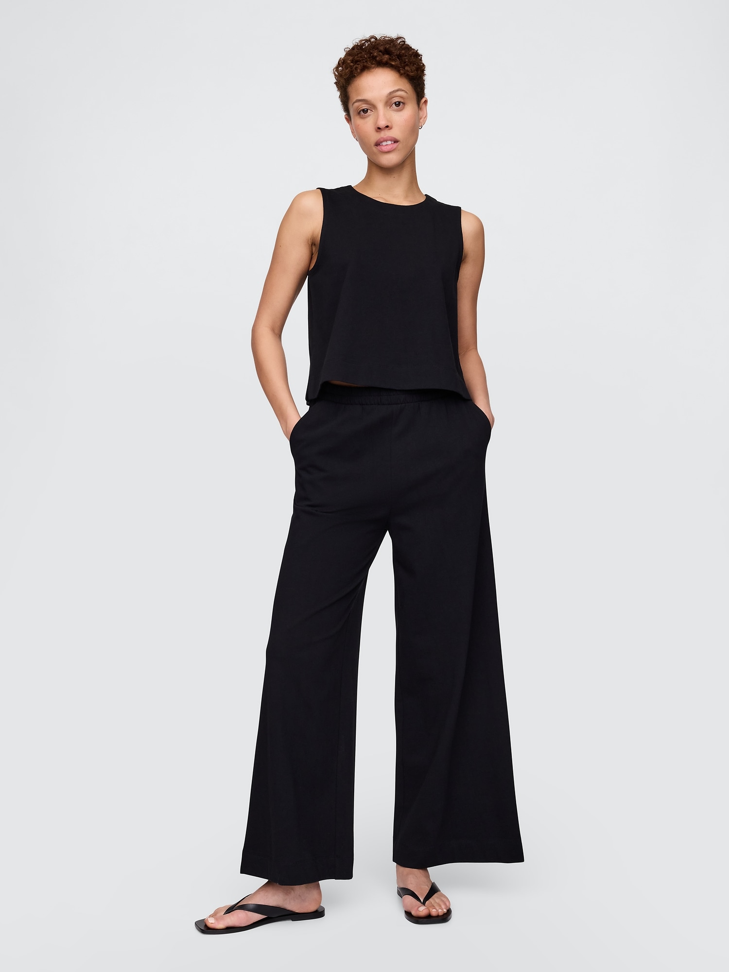 Heavyweight Organic Cotton Wide-Leg Pants