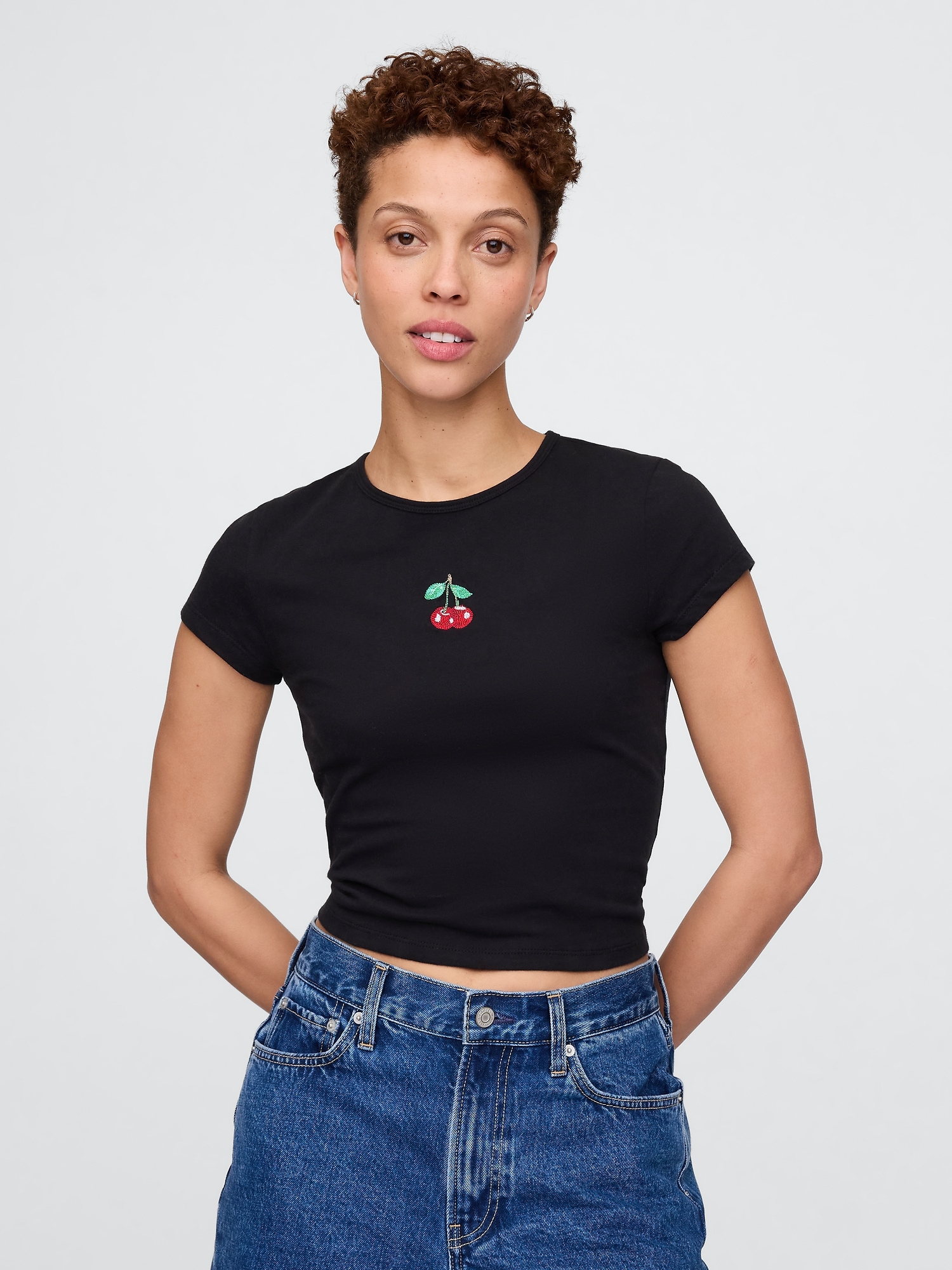 Cropped Graphic T-Shirt