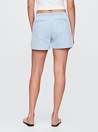 Mid Rise Easy Denim Boxer Shorts