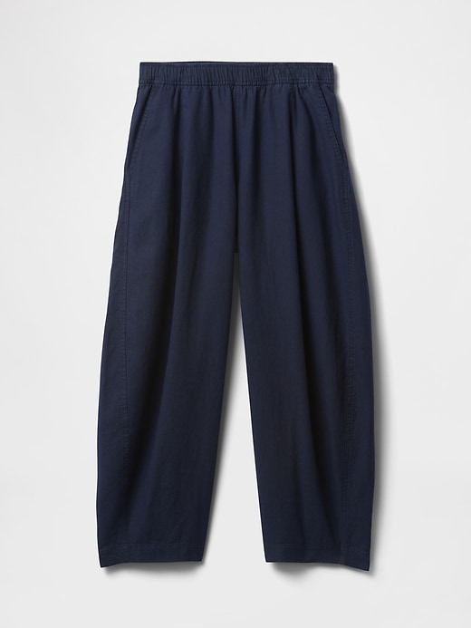 Image number 7 showing, Mid Rise Linen-Blend Easy Barrel Pants
