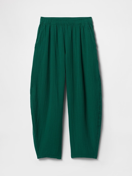 Image number 7 showing, Crinkle Gauze Easy Barrel Pants
