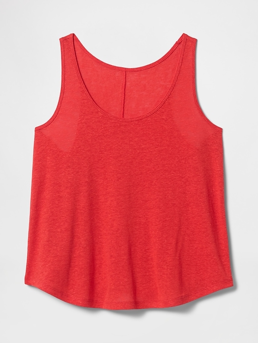 Image number 4 showing, Linen-Blend Racerback Tank Top
