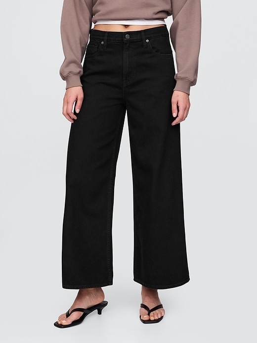 Image number 2 showing, Mid Rise UltraSoft Crop Baggy Jeans