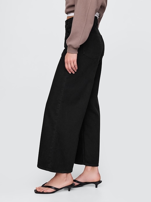 Image number 3 showing, Mid Rise UltraSoft Crop Baggy Jeans