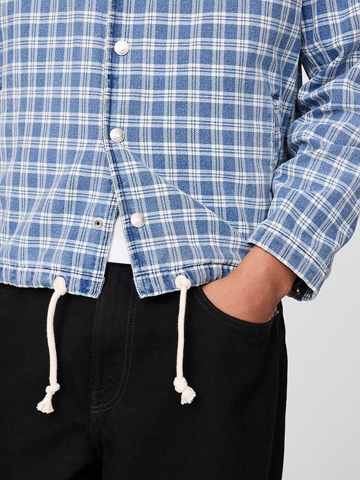 Image number 4 showing, Denim Check Coaches Jacket