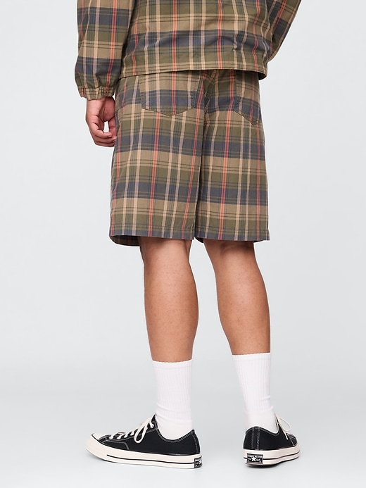 Image number 3 showing, Relaxed Plaid Canvas Shorts