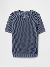Crochet Mesh Crewneck T-Shirt