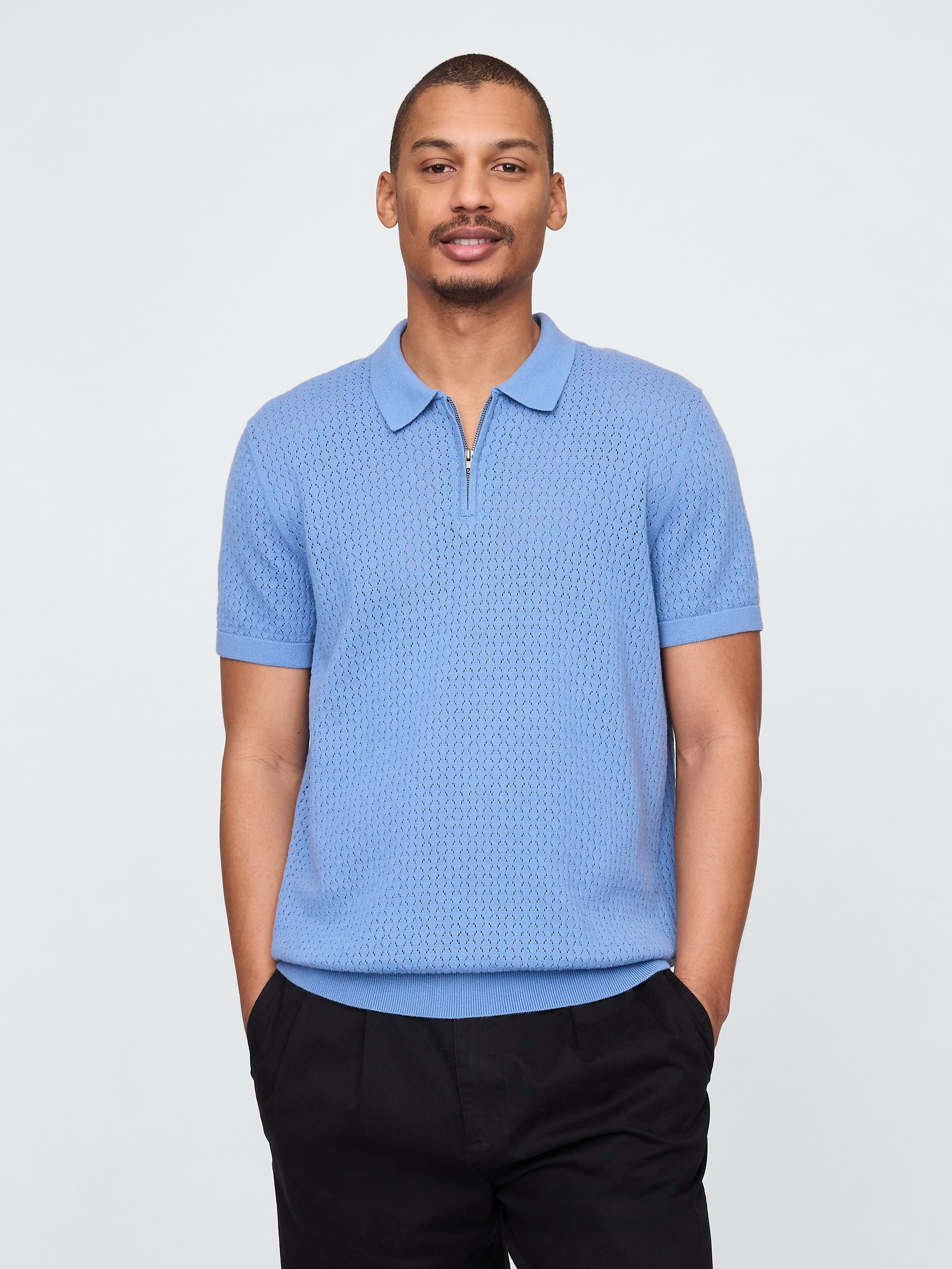 Crochet Polo Shirt