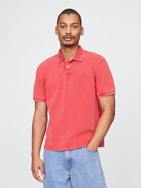 Relaxed Pique Polo Shirt