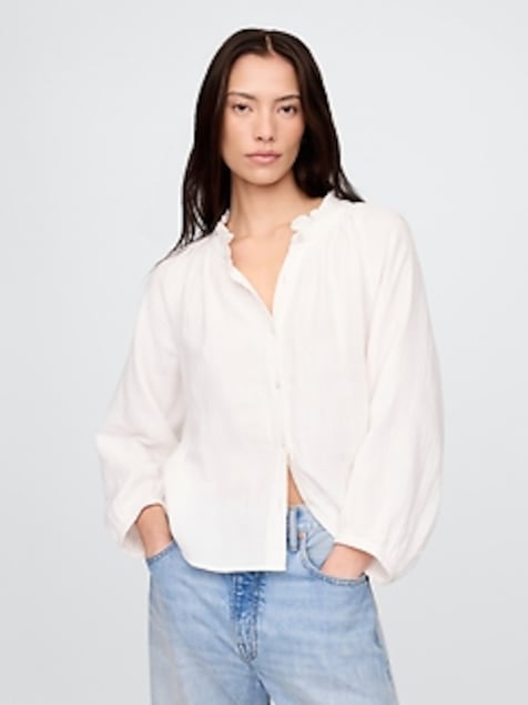 Crinkle Gauze Shirt