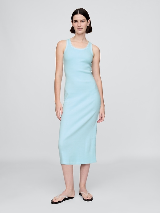 Image number 1 showing, Rib Midi Tank Dress