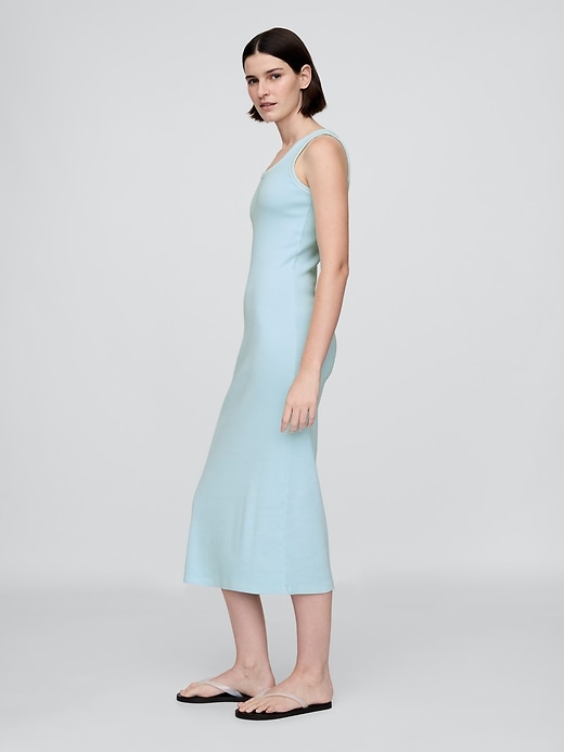 Image number 3 showing, Rib Midi Tank Dress