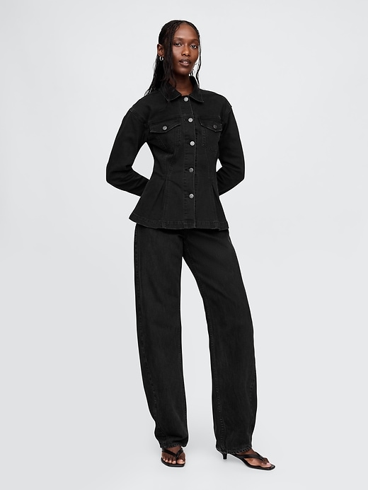Image number 2 showing, Peplum Denim Jacket