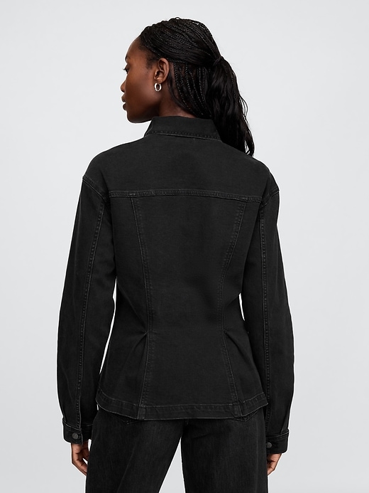 Image number 3 showing, Peplum Denim Jacket