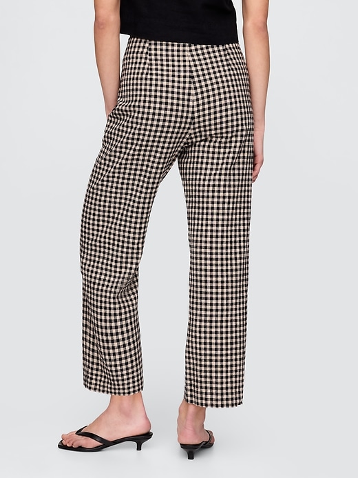 Image number 4 showing, Linen-Blend Relaxed Straight Ankle Pants