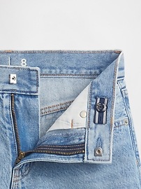 Kids Mid Rise Longline Denim Shorts