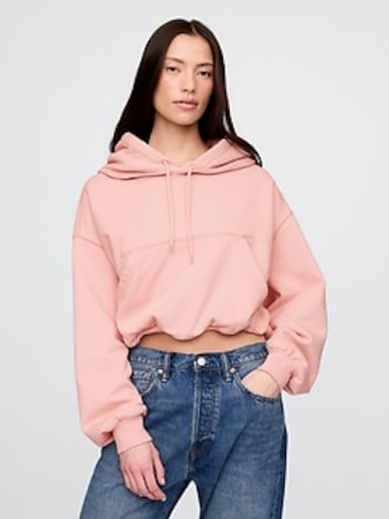 Heavyweight French Terry Crop Bubble Hoodie