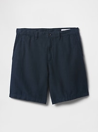8" Linen-Cotton Shorts