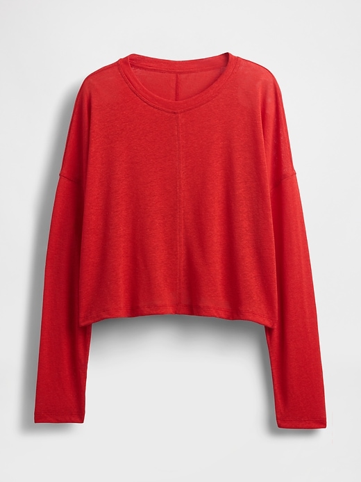 Image number 5 showing, Oversized Linen-Blend Swing Top