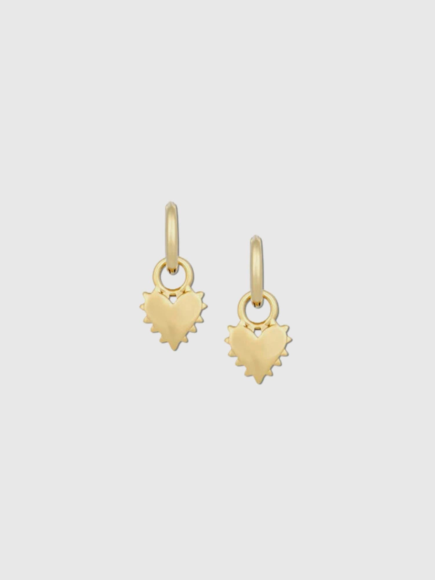 HART Two Tone Spikey Heart Huggies