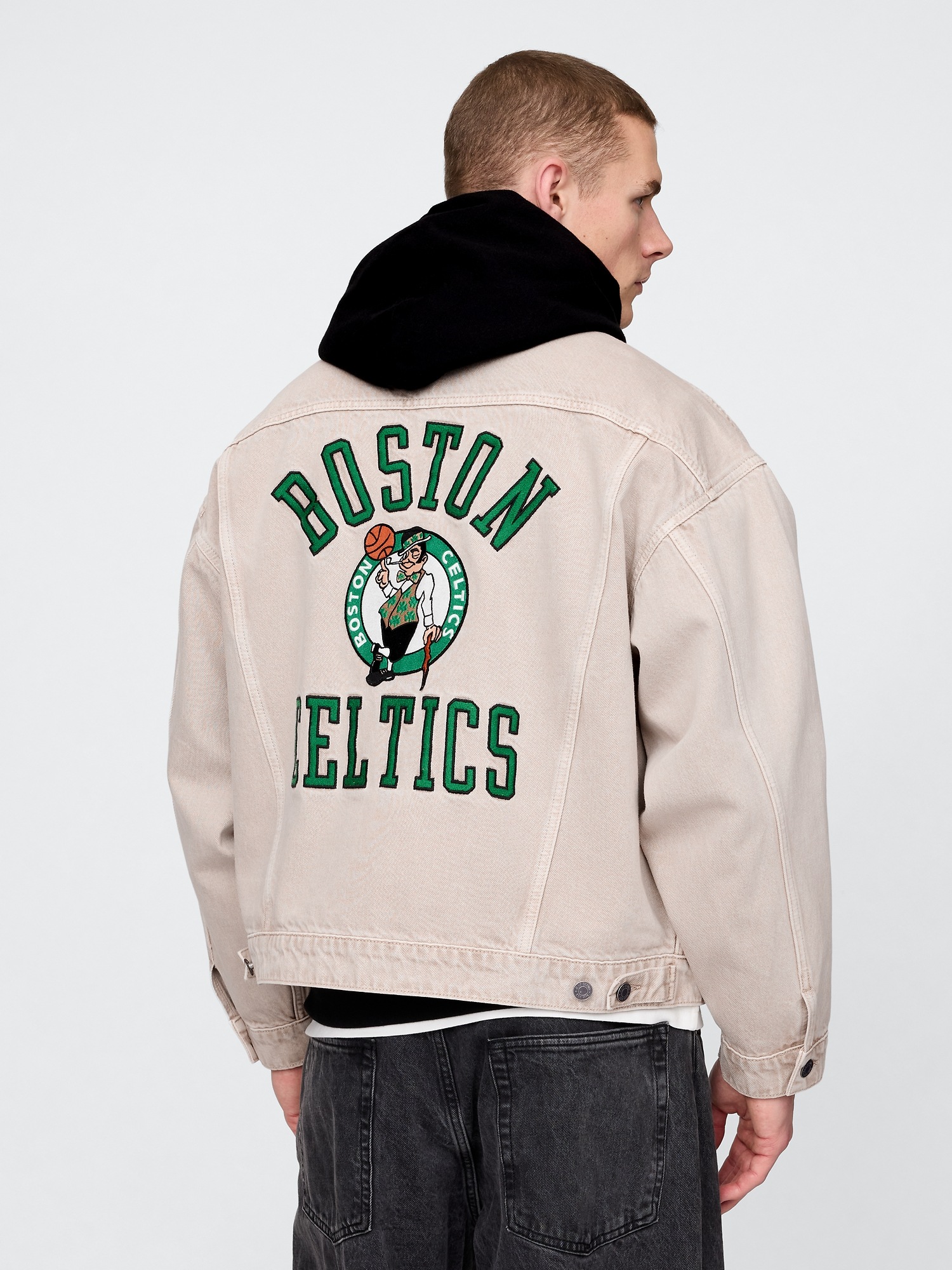 Мужская куртка Gap NBA Miami Heat Icon Denim Jacket, цвет: Boston Celtics — фото 2