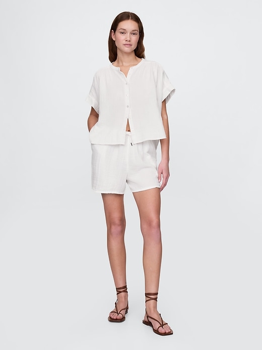 Image number 1 showing, Crinkle Gauze Easy Shorts