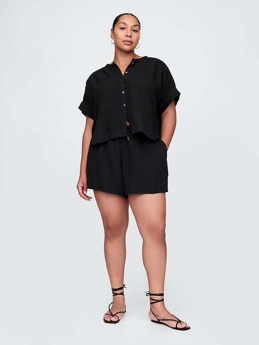 Image number 5 showing, Crinkle Gauze Easy Shorts