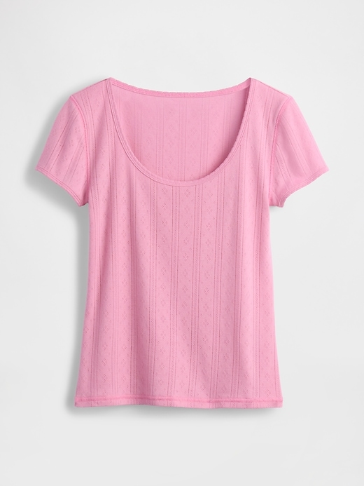 Image number 4 showing, Pointelle Top