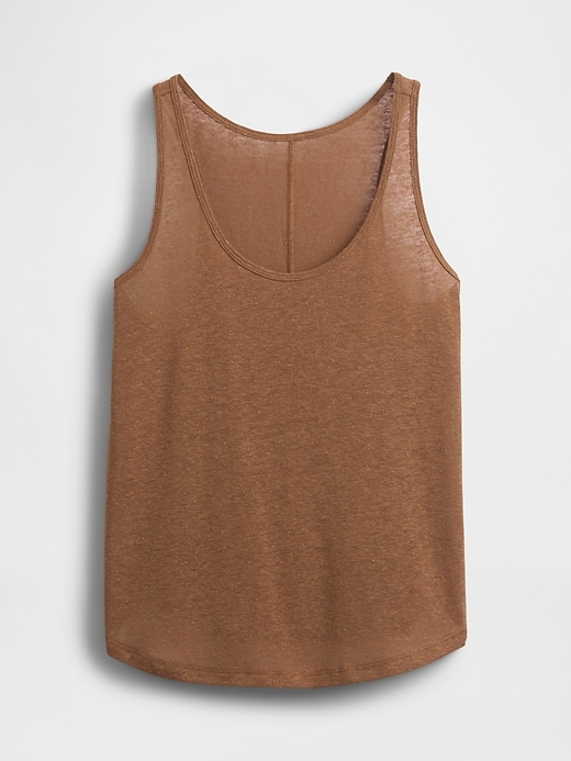 Image number 4 showing, Linen-Blend Racerback Tank Top