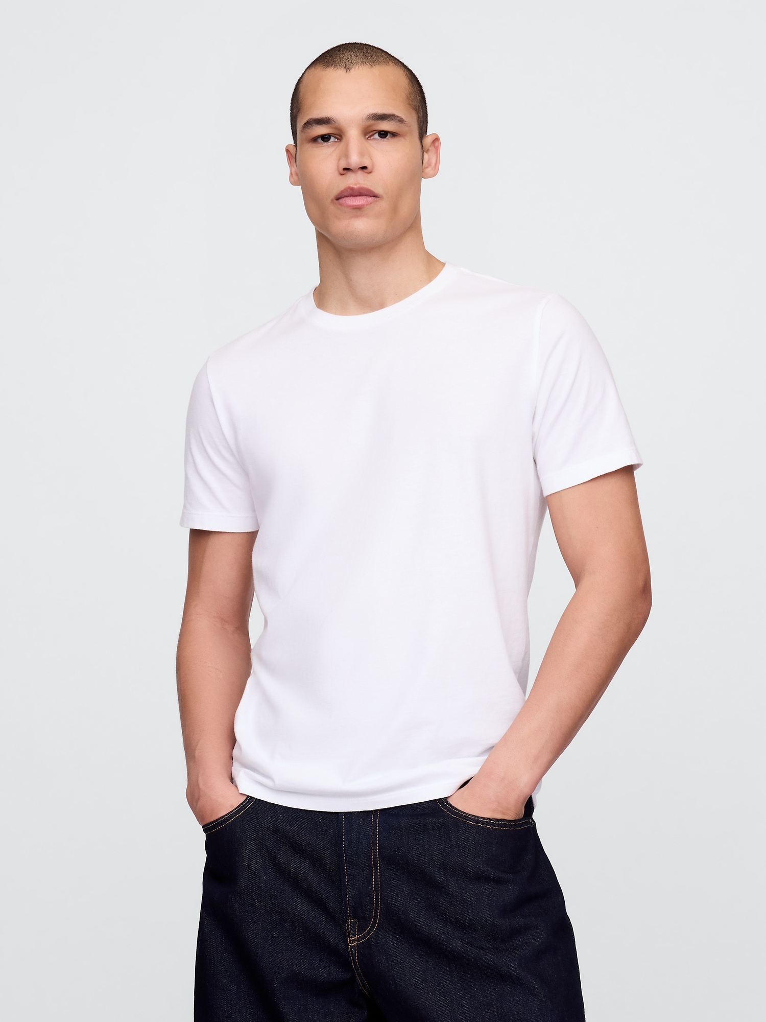 Jersey Crewneck T-Shirt - White