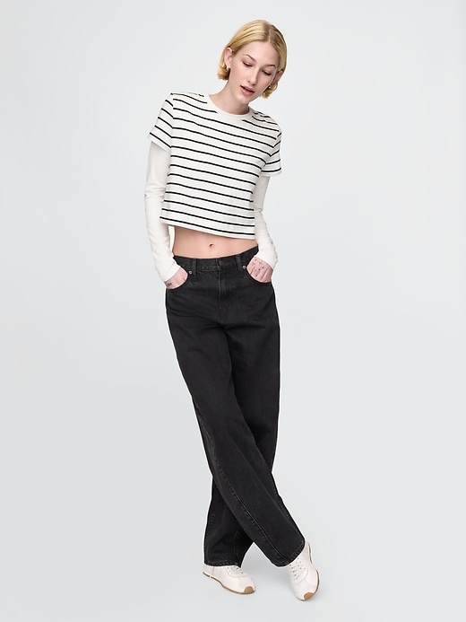 Image number 2 showing, Organic Cotton VintageSoft Cropped T-Shirt