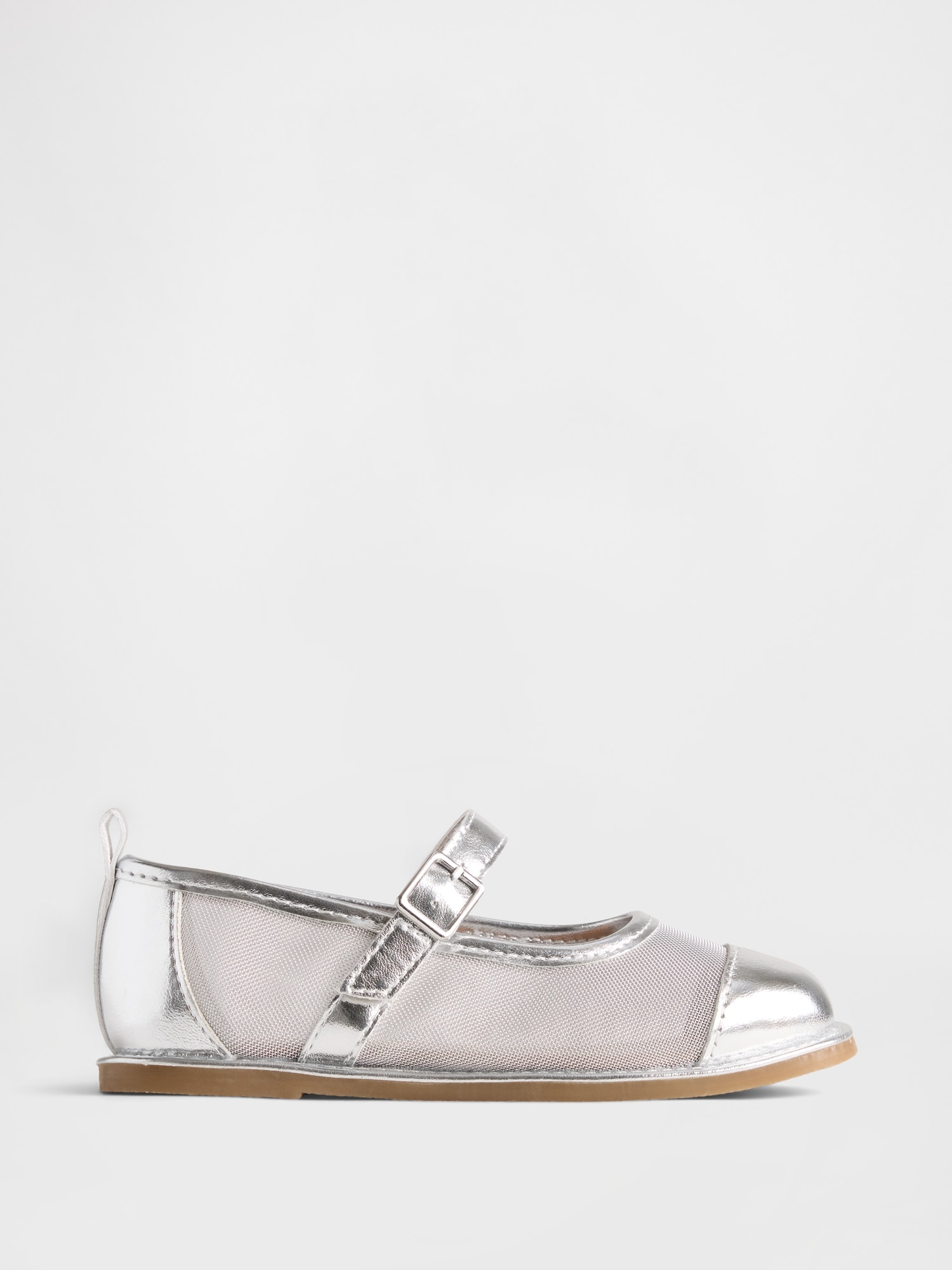 Toddler Metallic Mesh Mary Jane Flats