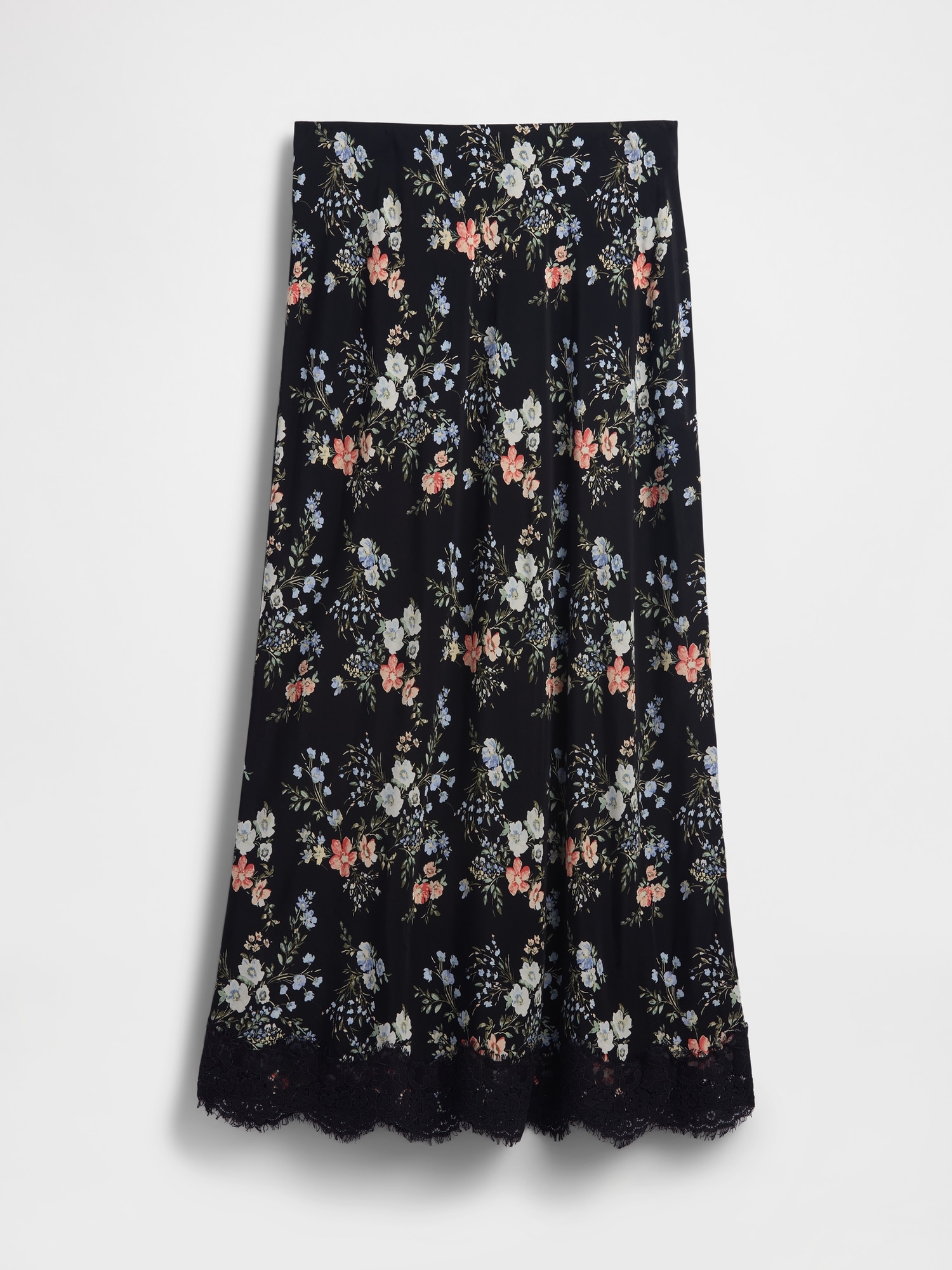 Женские юбки Gap Crepe Lace-Trim Maxi Skirt — фото 5