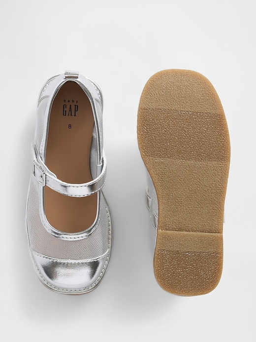 Image number 3 showing, Toddler Metallic Mesh Mary Jane Flats