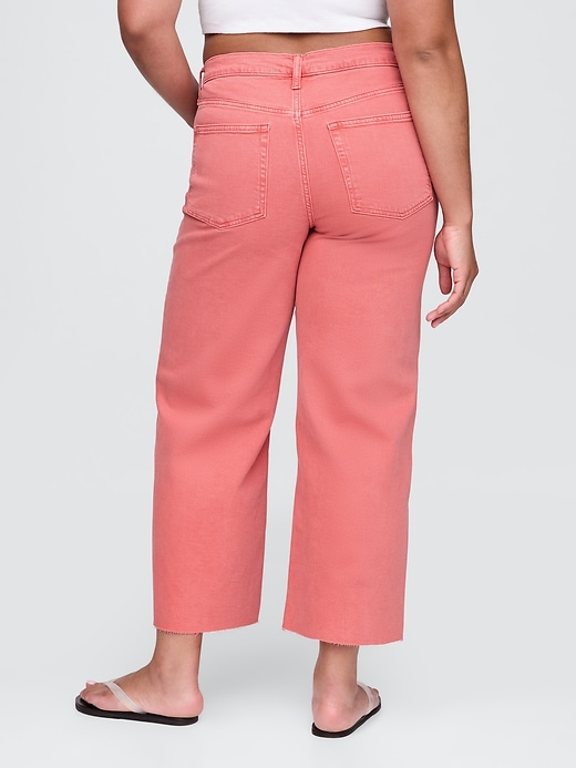 Image number 6 showing, High Rise Stride Wide-Leg Ankle Jeans