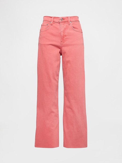 Image number 7 showing, High Rise Stride Wide-Leg Ankle Jeans