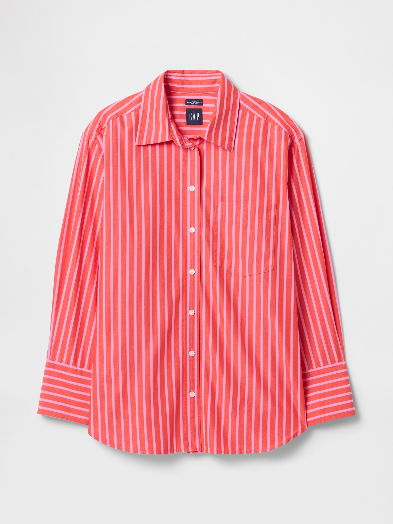 Organic Cotton Poplin Big Shirt | Gap