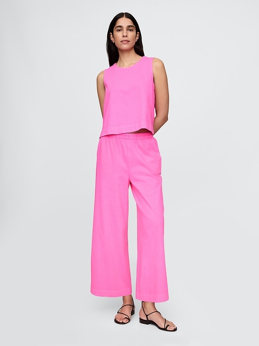 Image number 1 showing, Heavyweight Organic Cotton Wide-Leg Pants