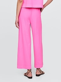 Organic Cotton Heavyweight Cropped Wide-Leg Pants