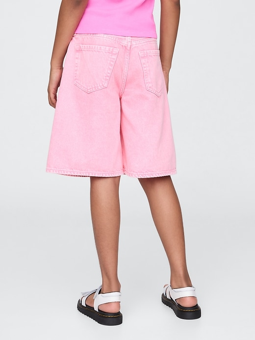 Image number 4 showing, Kids Mid Rise Longline Denim Shorts