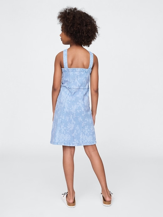 Image number 3 showing, Kids Denim Floral Dress