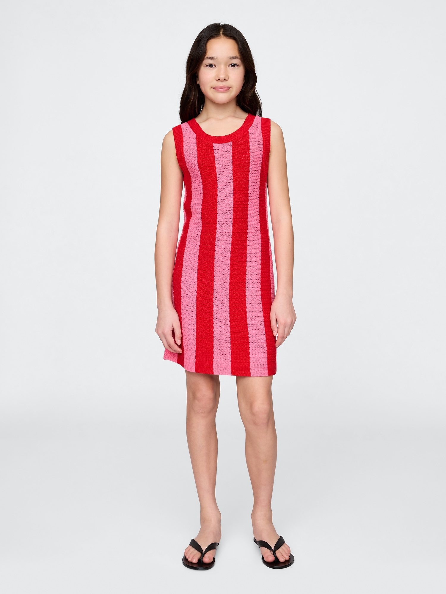 Kids Crochet Stripe Dress