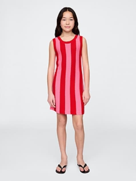 Kids Crochet Stripe Dress